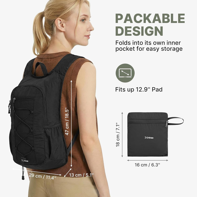 20L Hiking Backpack Lightweight Daypack with Phone Pocket Small Packable Foldabl 5