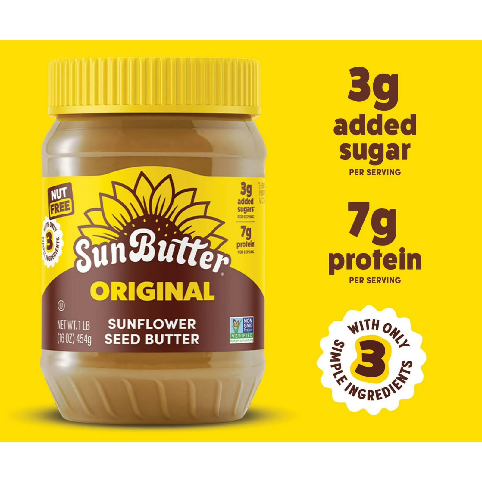 SunButter Original Sunflower Seed Butter 16 oz Jar gallery