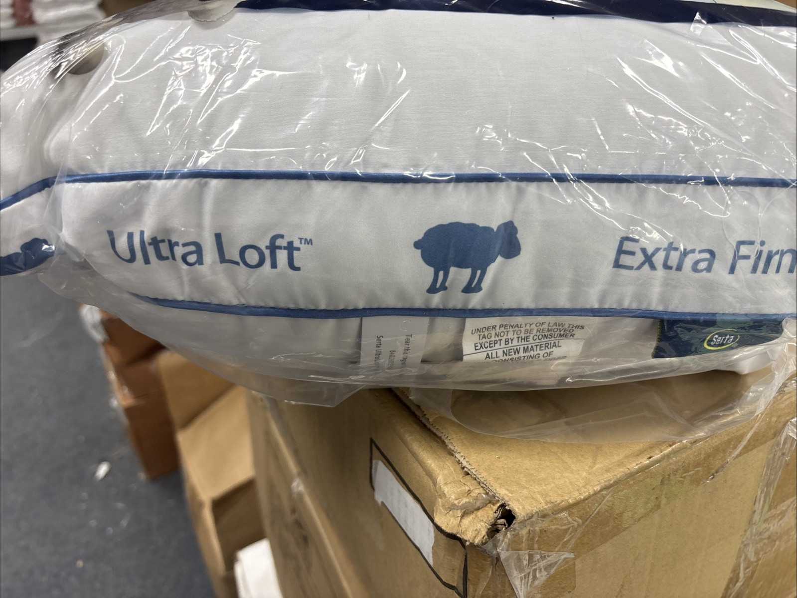 SERTAPEDIC Extra FIRM PILLOWS 2 each STD SIZE HYPOALLERGENIC MACHINE WASHABLE gallery