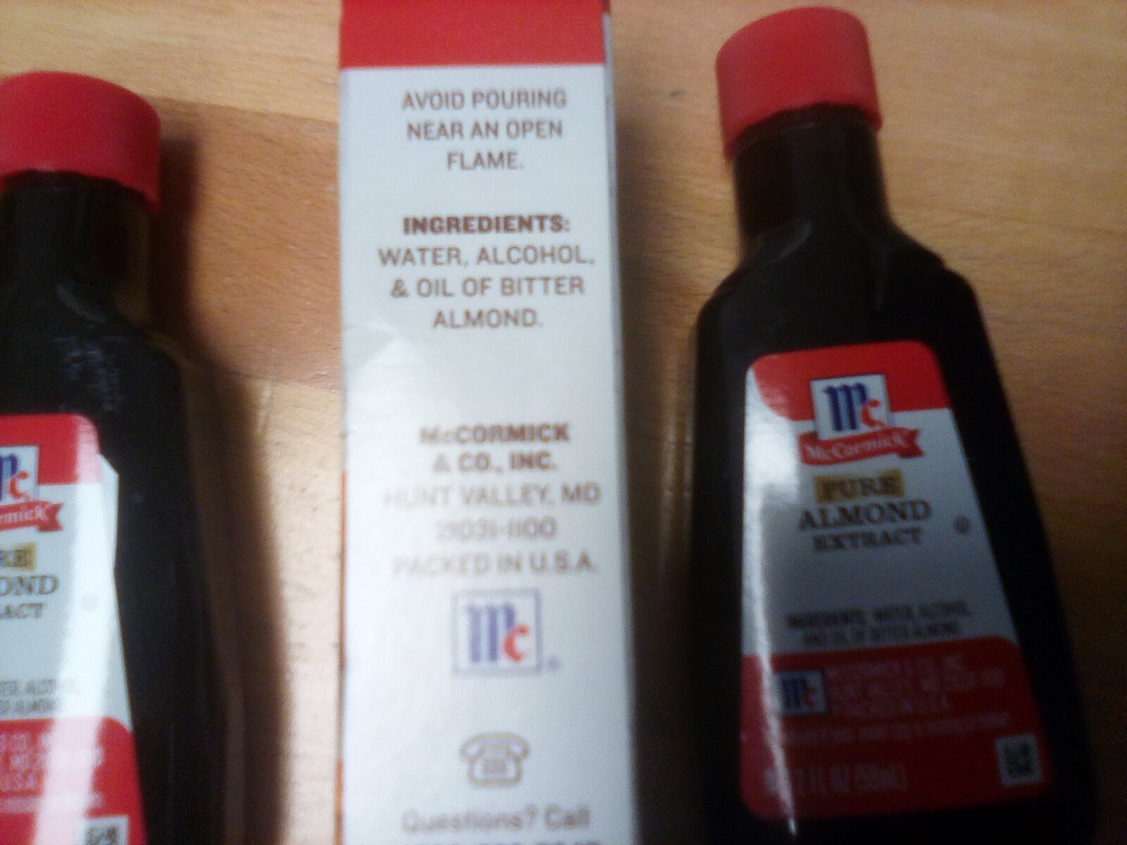 McCormick Pure Almond Extract 6oz total, (three 2oz bottles) FRESH and sealed gallery