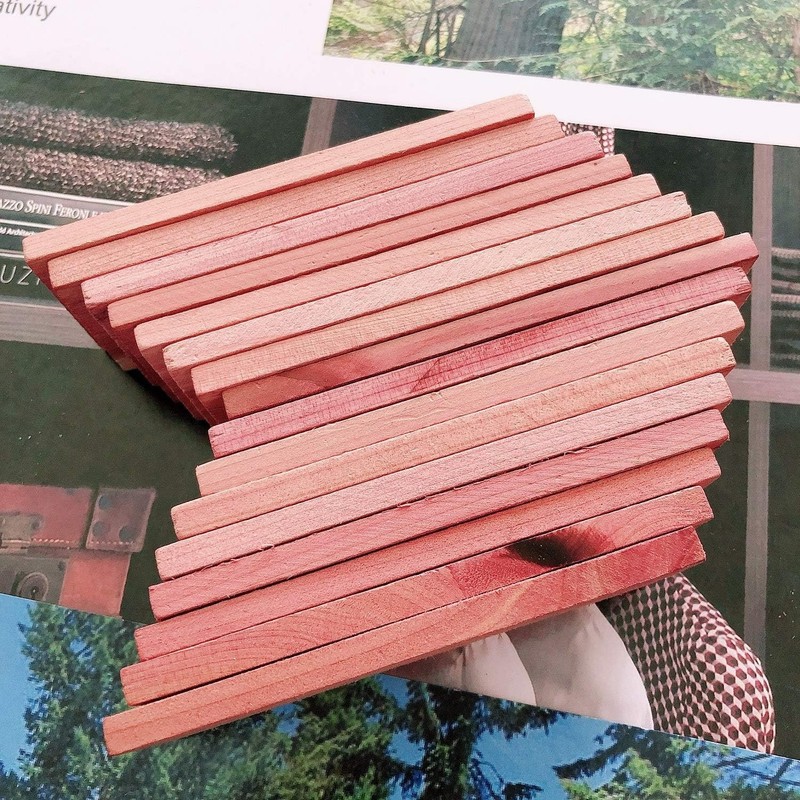 Cedar Space Cedar Blocks for Closet Storage 100% Aromatic Red Cedar Planks 16pcs gallery