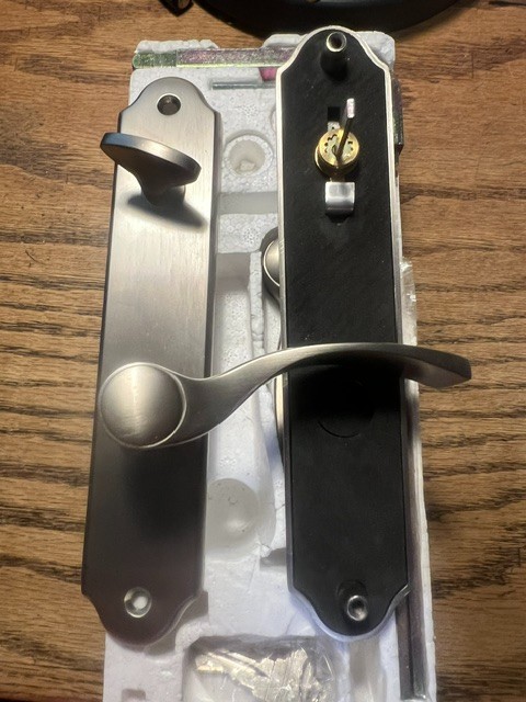 multipoint lock active handle set, nickel, Amesbury truth w/traditional handles gallery