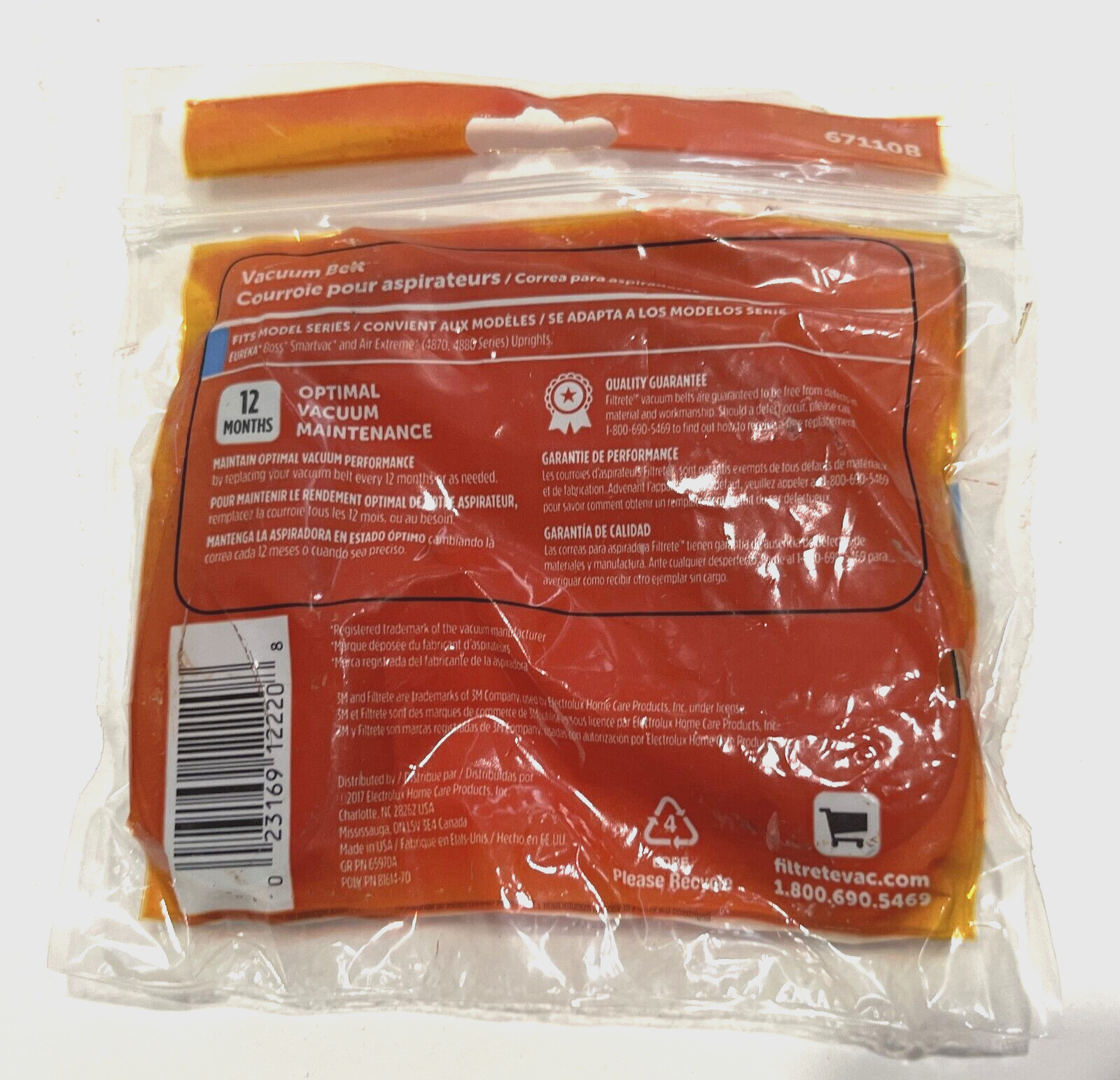 3M Filtrete Eureka R Style Vacuum Cleaner Belt #67110A Pack of 1 NEW gallery