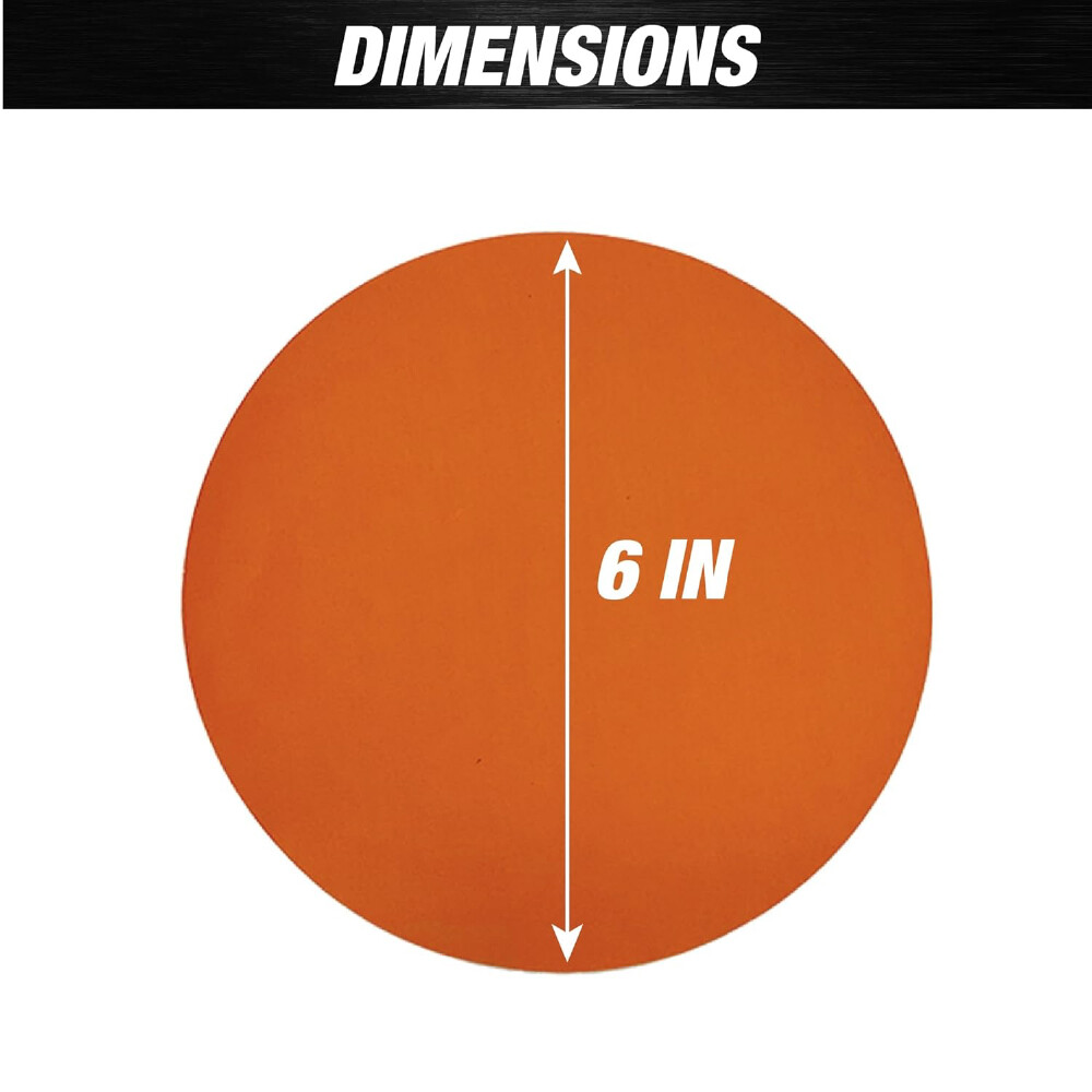 6” Premium Ceramic Grain Orange PSA Discs, No Hole, Self Adhesive Back gallery