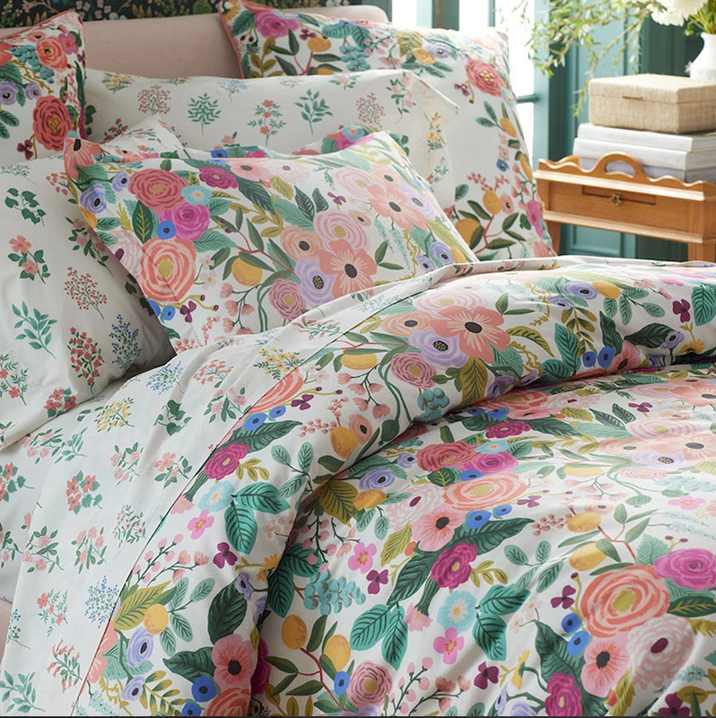 Garden Party Classic Cool Cotton Percale Duvet Cover - Multi, Not Import Fees gallery