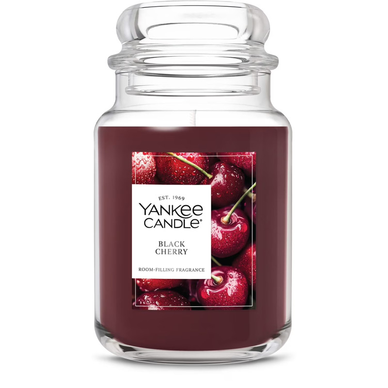 Yankee Candle Black Cherry Original Large Jar Scented Candles 22 oz Up To 150 H gallery