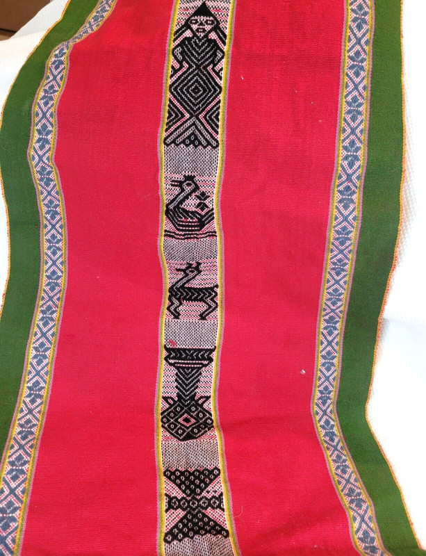 Peruvian Alpaca Wool Table Runner Andean Handwoven Traditional 68" x18" gallery