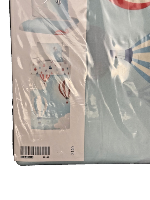 IKEA UPPTAG Duvet Cover Pillowcase Bed Set Sky Clouds Balloons 704.403.12-NEW gallery