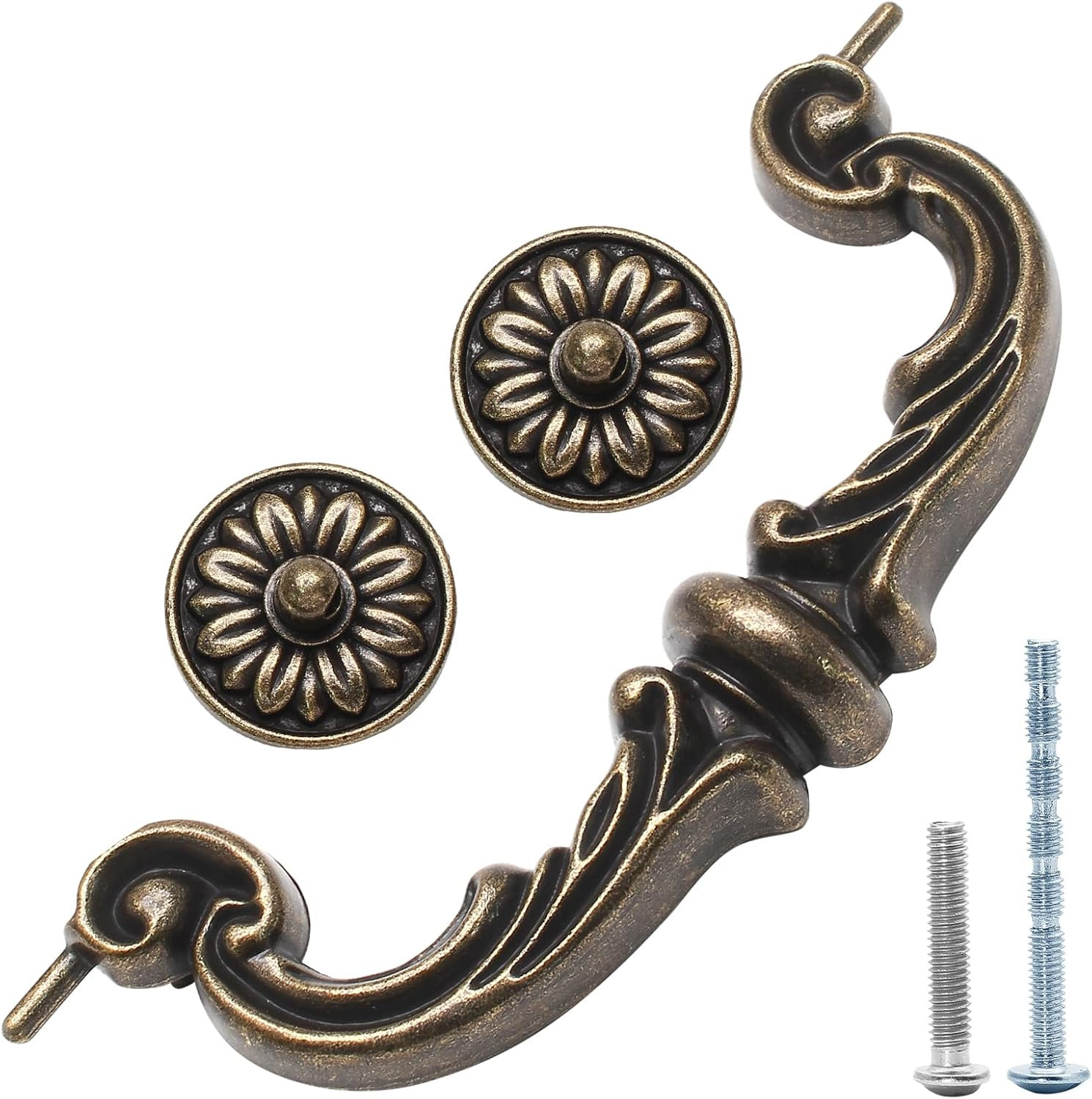 8 Pack Vintage Drawer Pulls 6 Inch (150Mm) Hole Center Drop Bail Cabinet Pulls, gallery