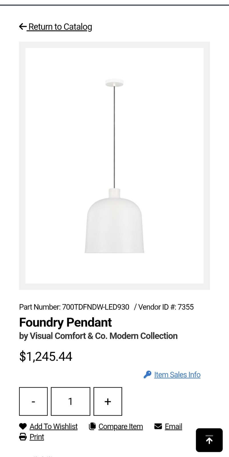 Foundry Pendant by Visual Comfort White Pendant Light Commercial/Residential gallery