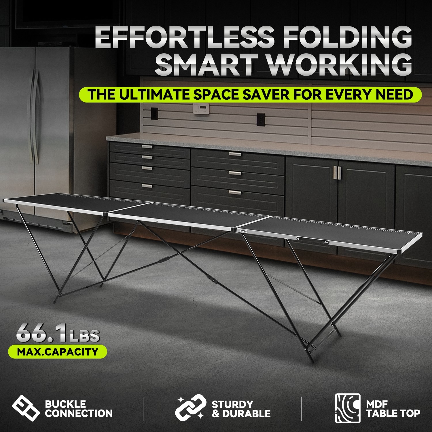 66LB Compact Foldable Measurable Steel Work Bench Desktop Table Craftsmen DIY gallery