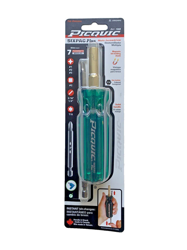 PICQUIC SIXPAC Plus - One Multi Bit Screwdriver - 4 colors to choose from gallery