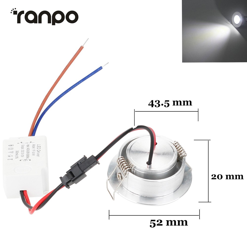 Mini LED Recessed COB Ceiling Light Downlight Bulb 3W 85V-265V High Power Lamps
