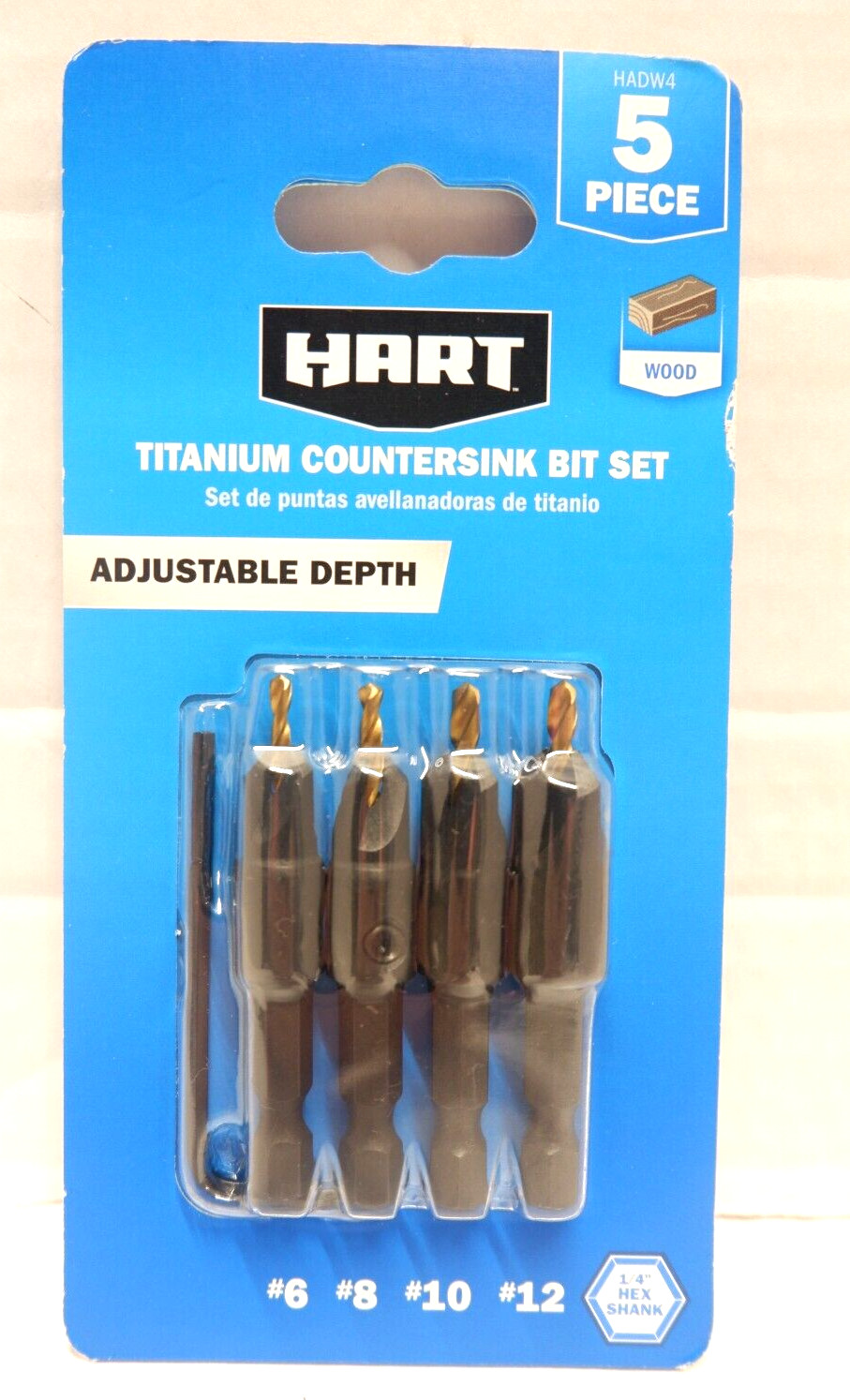 HART 5-Piece Assorted Titanium Countersink Bit Set gallery