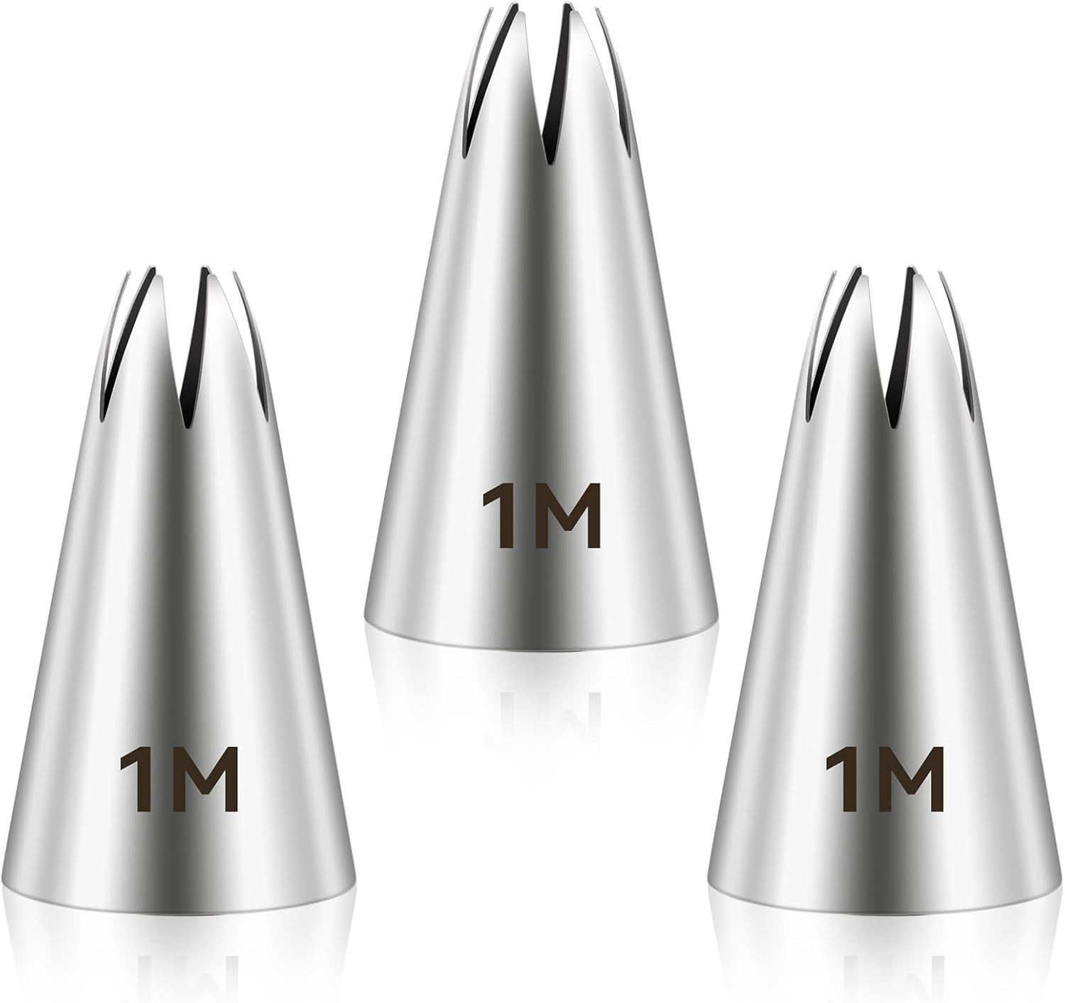 3Pcs 1M Cake Piping Tips, Decorating Supplies, Nozzles for Buttercream, Icing, B gallery