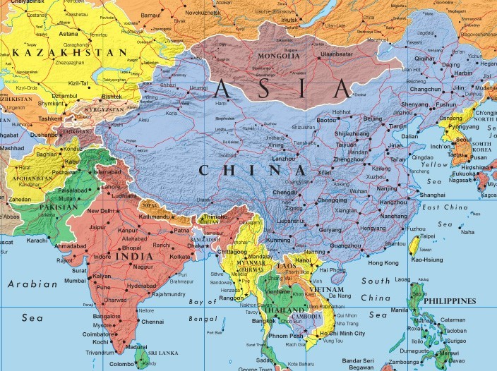 24x36 World Classic Premier 3D Wall Map - large poster wall mural art decor gallery
