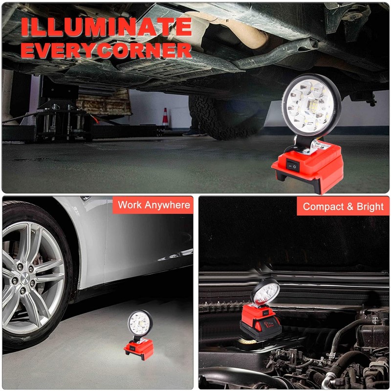 LED Work Light for Milwaukee m18 18v Battery 36W 3600LM Cordless Flood Light ... gallery
