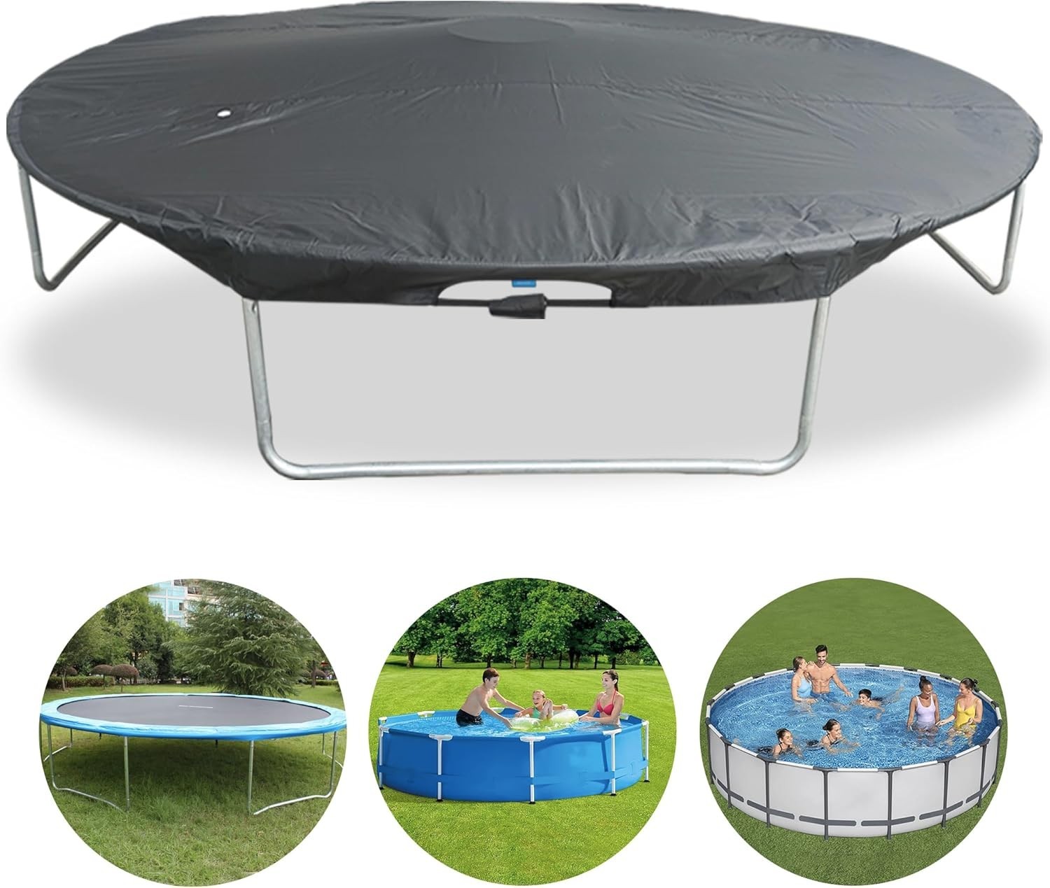 Round Trampoline Weather Rain Protective Cover 14 Ft Trampoline Cover 8-16 Ft gallery