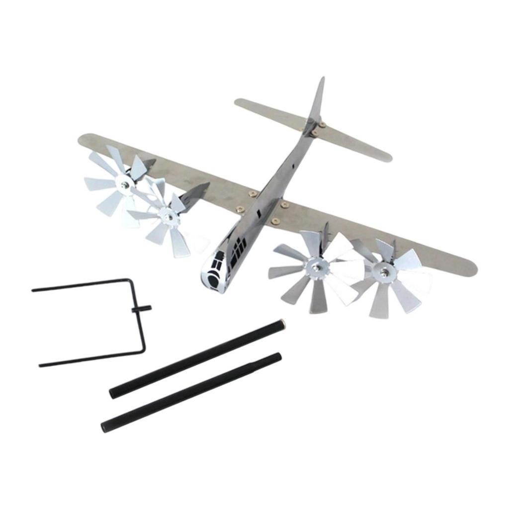 Outdoor Metal Wind Spinner - Airplane Design for Garden/Lawn/Balcony Decor gallery
