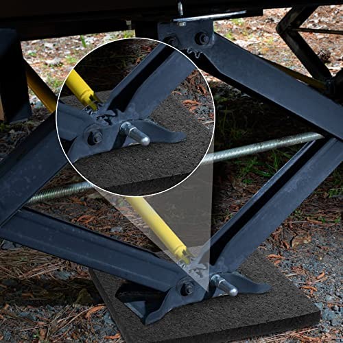 4 Pcs RV Leveling Blocks 12x12x0.75 Inch Thick Rubber RV Jack Pads Stabilizer gallery