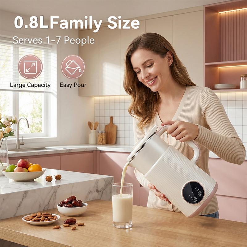 6-in-1 Automatic Nut Milk Maker Blender 27oz Homemade Almond Coconut Soy Machine gallery