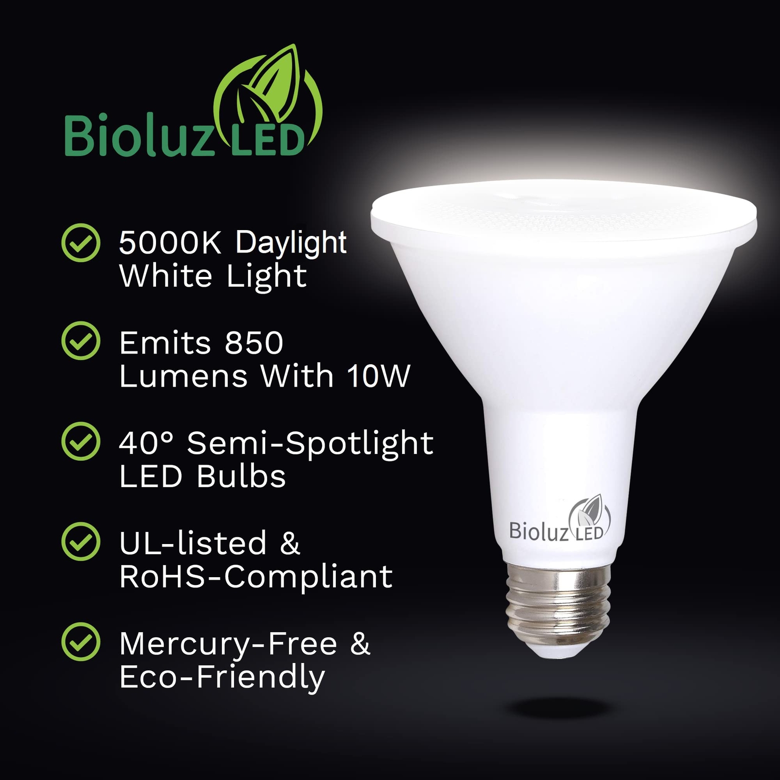 Bioluz LED 24 Pack PAR30 LED Bulb 90 CRI 10W = 100 Watt Replacement Daylight ... gallery