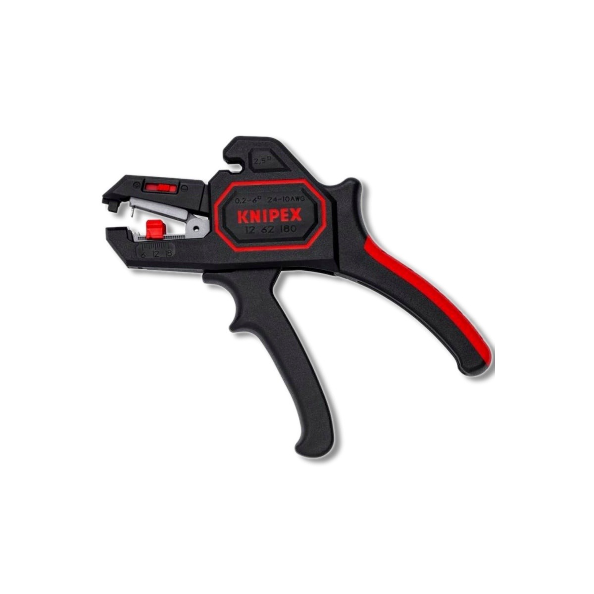 Knipex 7-1/4 in Wire Stripper/Cutter Black/Red 12 62 180 SBA gallery