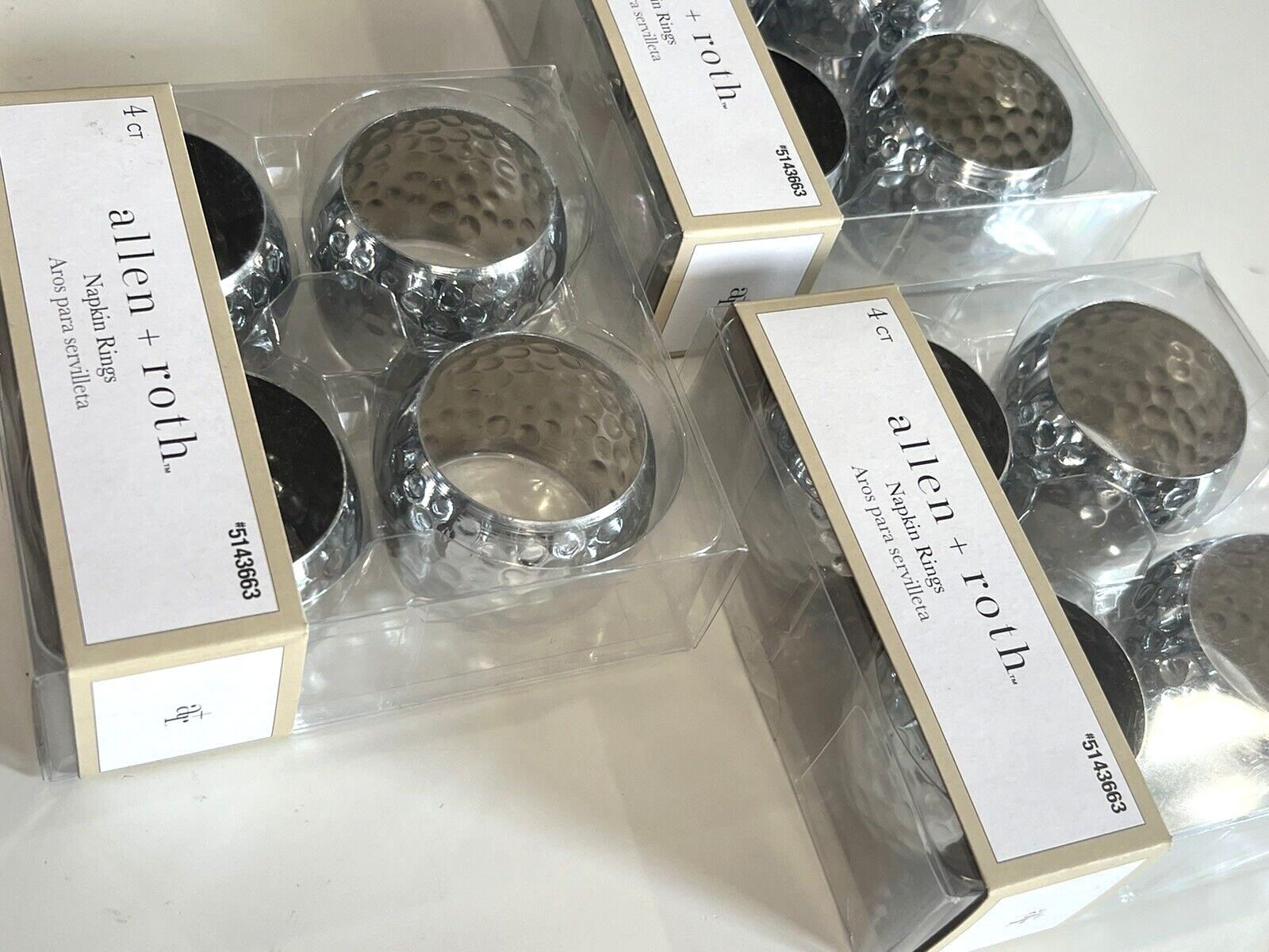 Allen + Roth 12 Silver Stainless Steel Round Napkin Ring(s) gallery