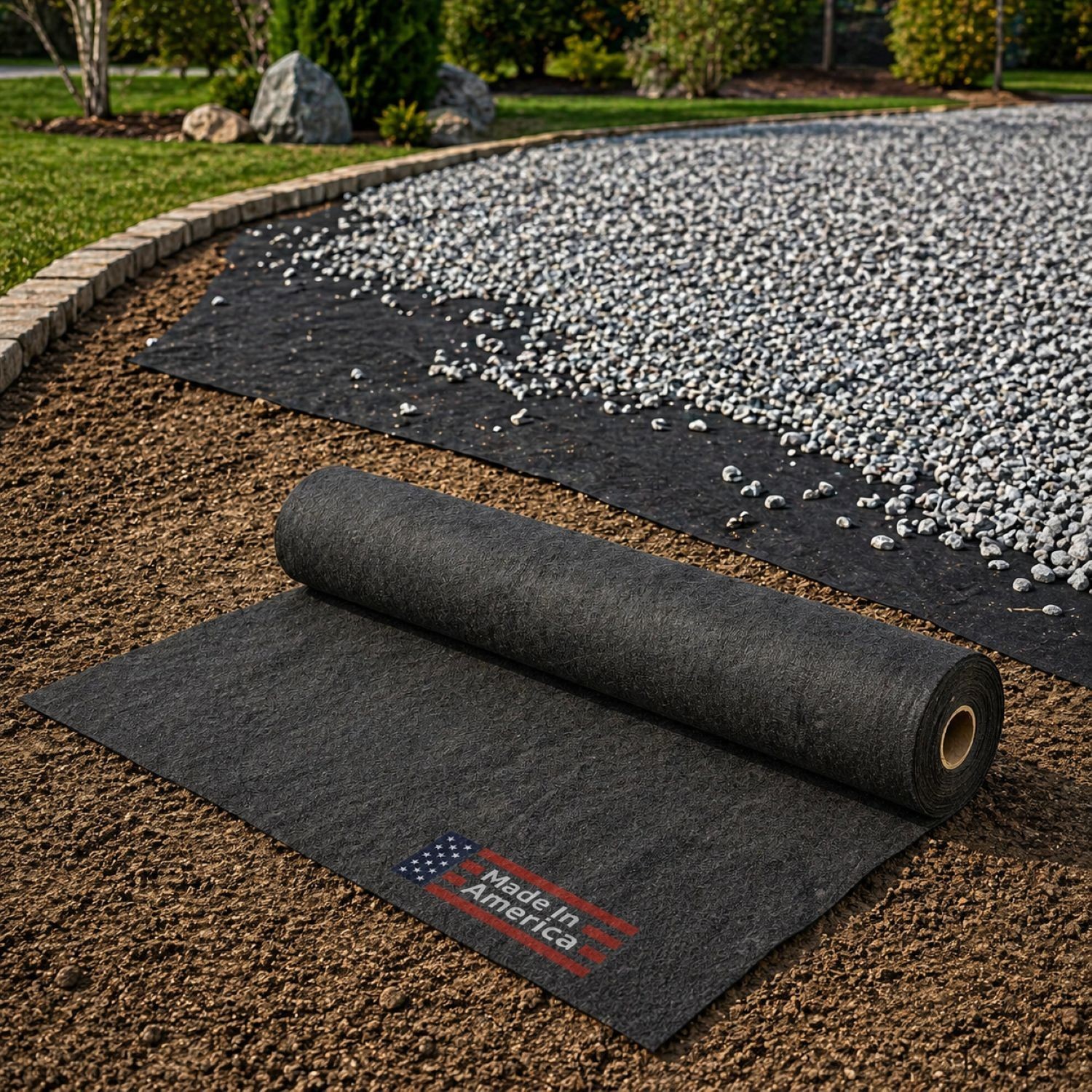 Soil Separation Fabric | Non-Woven Geotextile Filter Fabric (8 oz) - USA Made gallery