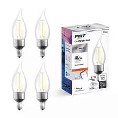 40-Watt Equivalent CA10 E12 LED Dimmable Smart Home Wi-Fi Connected Wireless Lig