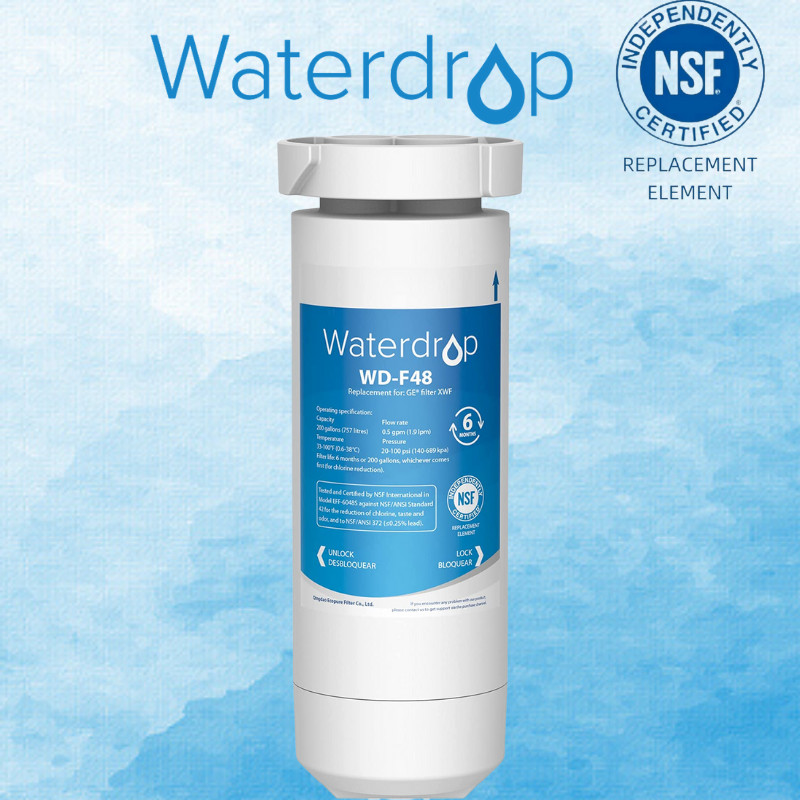 Waterdrop XWF Refrigerator Water Filter Replacement For GE® XWF GDE25 GFE26 gallery