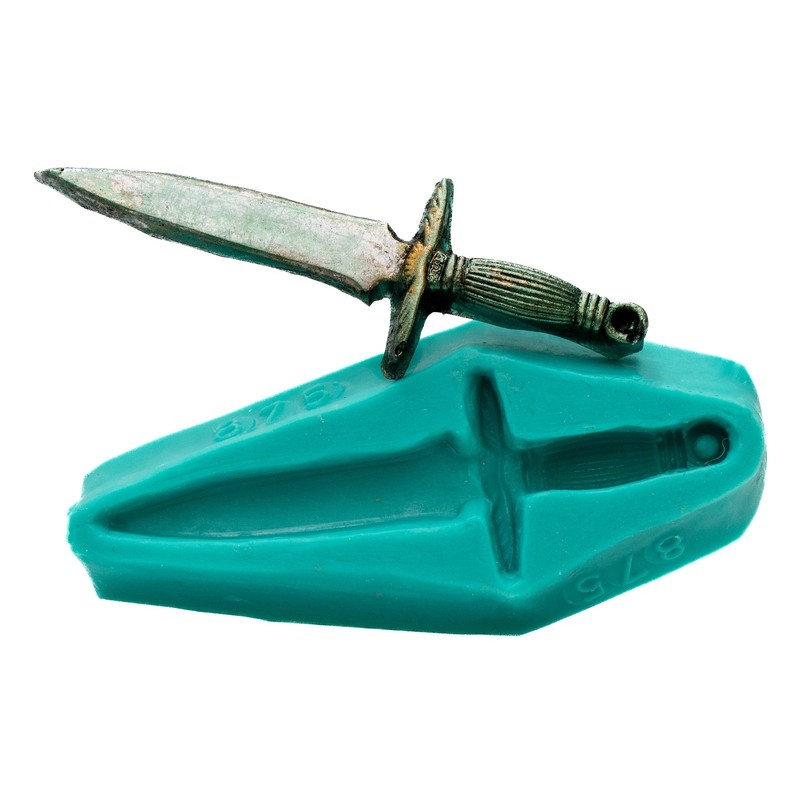Small Dagger Pirate Sword Silicone Mold Food Safe Fondant Polymer Clay (875) gallery