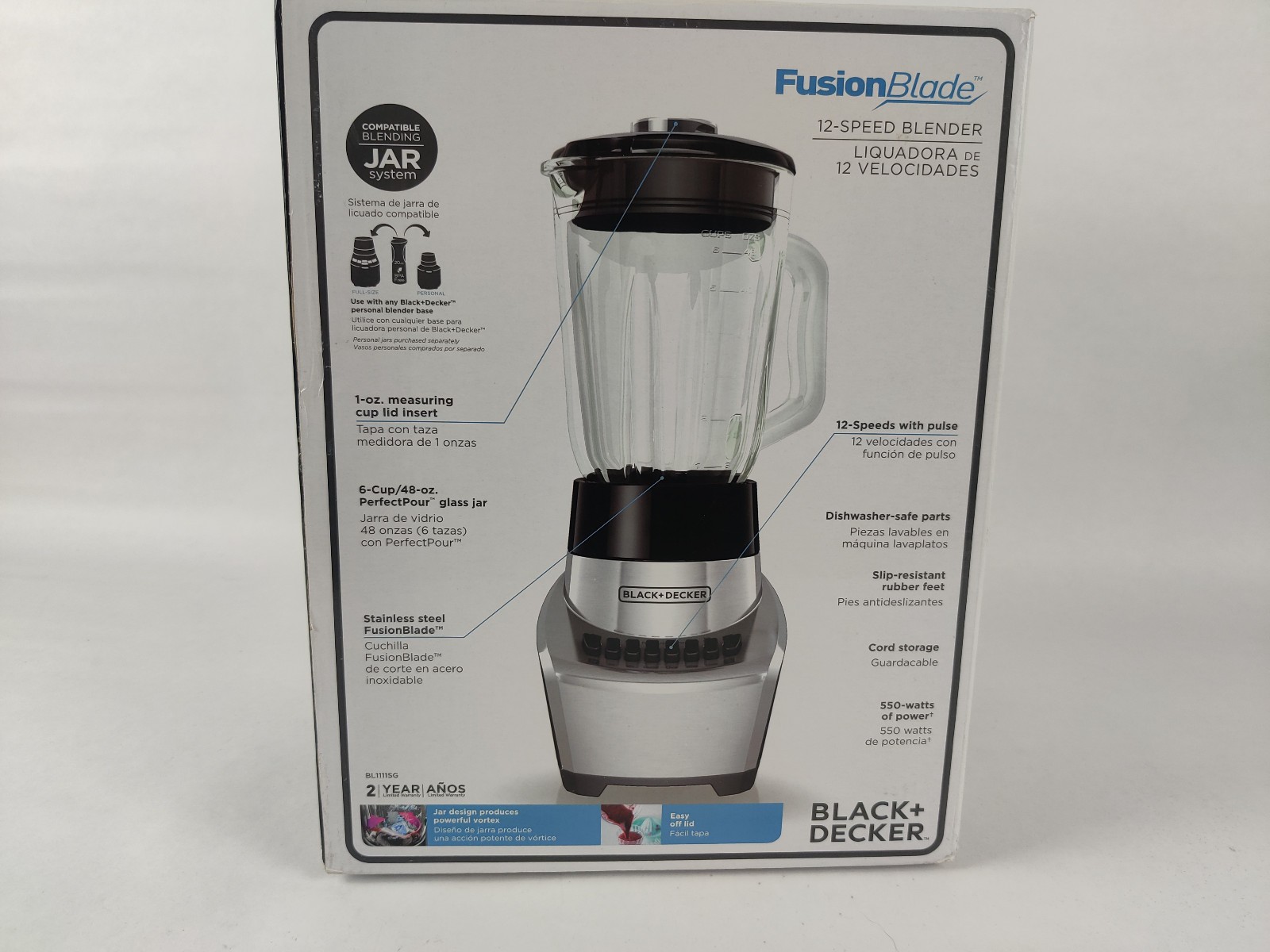 Black & Decker Fusion Blade 12 Speed Pulse Electric Blender 550 watt 6 Cup/48oz gallery