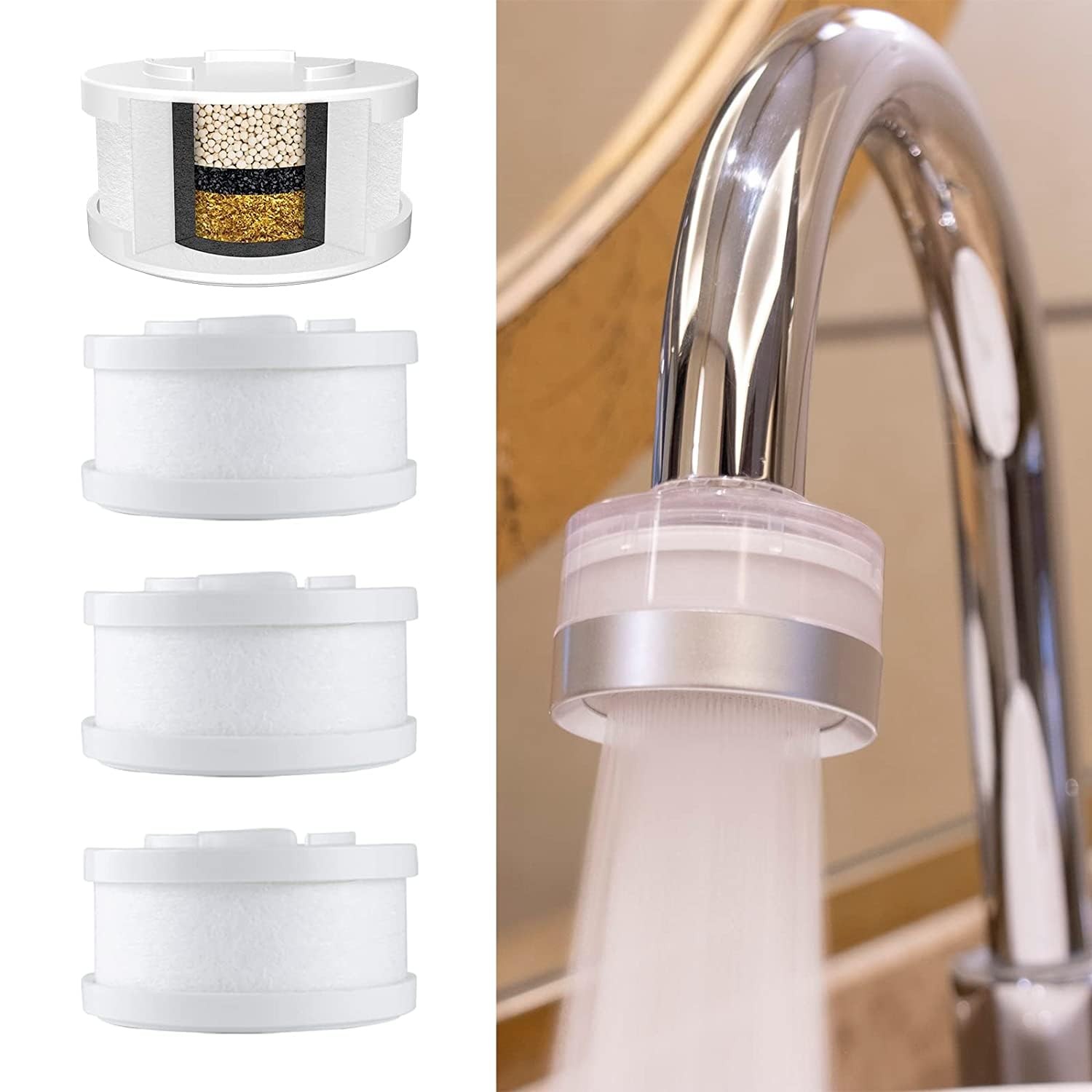 Bathroom Faucet Filter: Removes 99% Chlorine, Heavy Metals, Softens Hard Water gallery