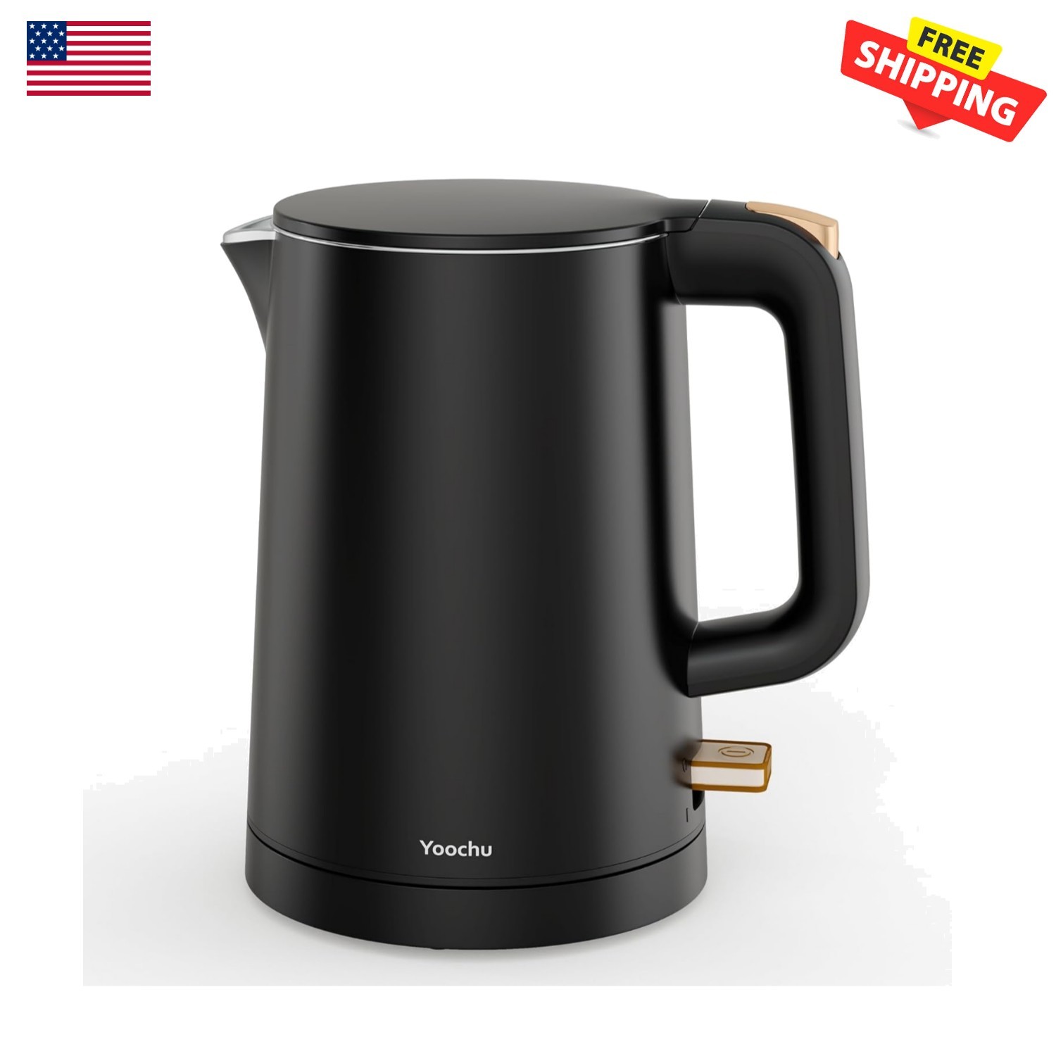 1000W Mini Kettle with Automatic Shut Off - Stainless Steel & BPA-Free gallery