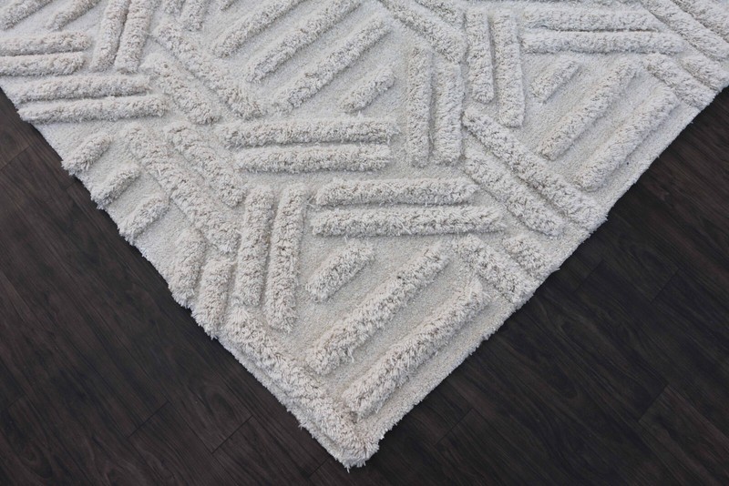 Morrocco Grey Handmade 100% Woolen Area Rugs Without Tariff & duty gallery