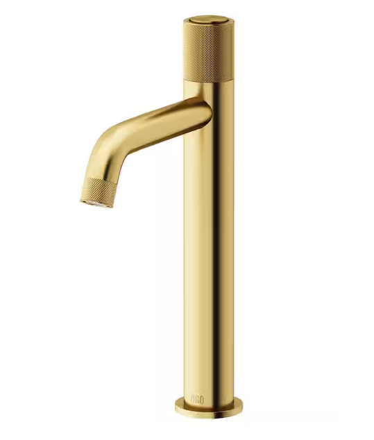 *NEW* VIGO Apollo Button Operated Bathroom Vessel Faucet in Matte Brushed Gold gallery