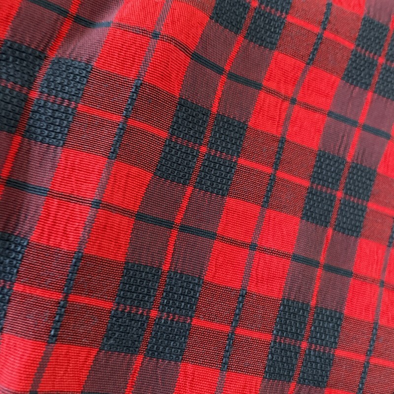 Square / Rectangle 52x54" Red and Navy Blue Plaid Tablecloth gallery