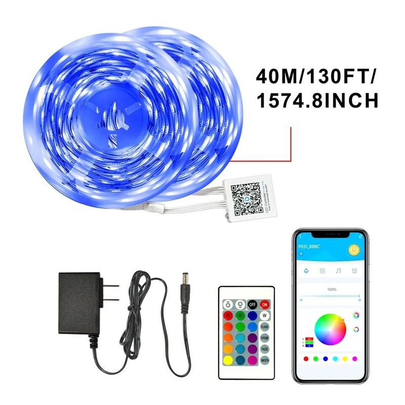 100 Ft LED Strip Lights, Smart Light with App Remote Control, RGB LED 1ROLL100ft gallery