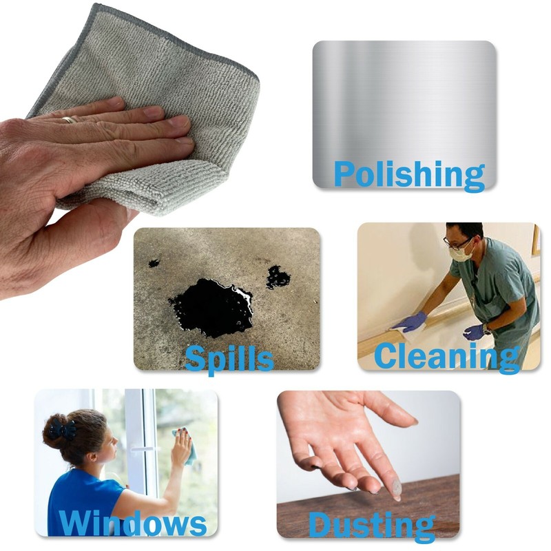 12 pack Antibacterial Silver Shield Microfiber Cloth 12"x12" 300 GSM Odor Free! gallery