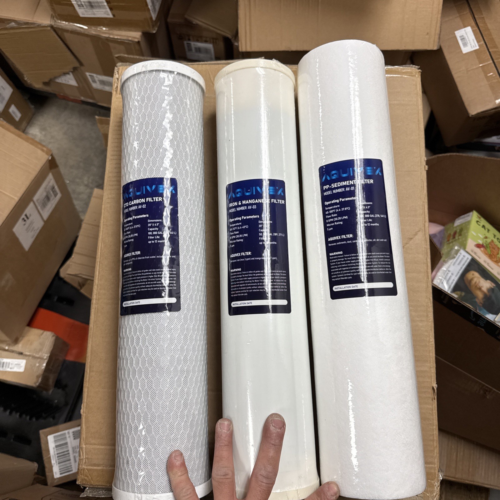 AQUIVEX WHOLE HOUSE WATER FILTER SET - Model Av – 03/AV – 02/Av – 01 NIB gallery