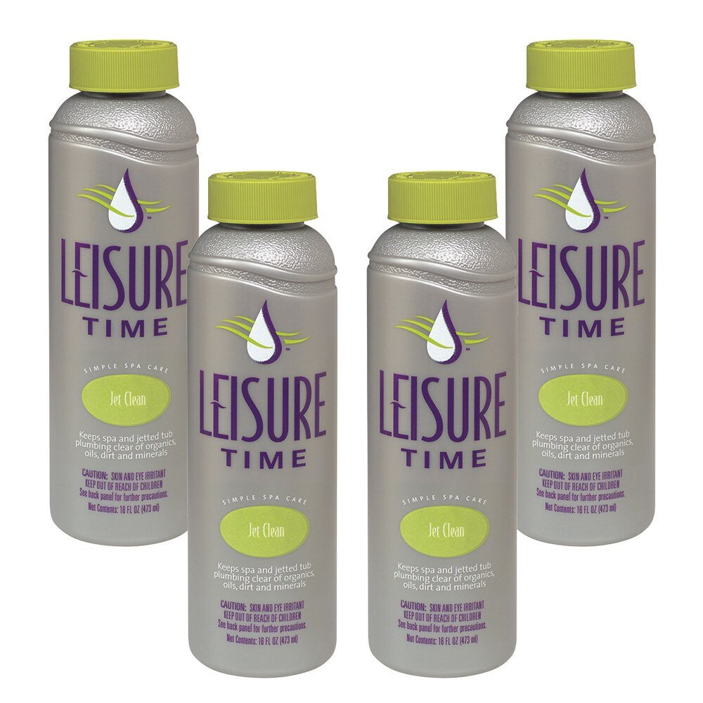 Leisure Time Jet Clean Jetted Hot Tub & Spa Cleaner 16 Oz Plumb Clear Water 4pk gallery