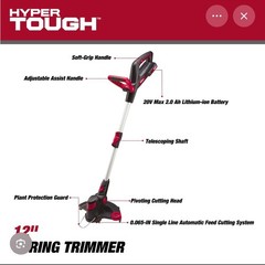 Hyper Tough 20V Max Cordless 12-inch String Trimmer, HT21-401-003-02