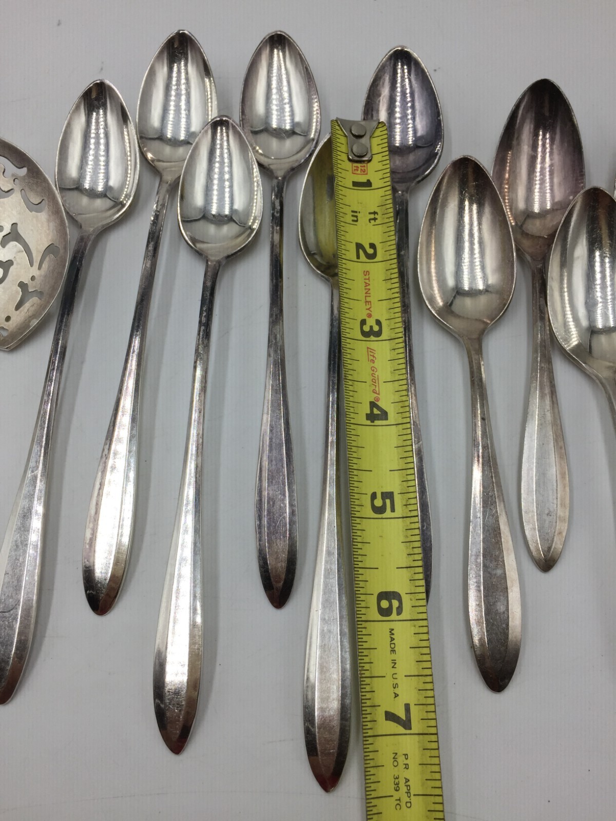 Oneida Community Plate PATRICIAN Flatware,Silverplate, 17 Pc,Serving Spoons,Teas gallery