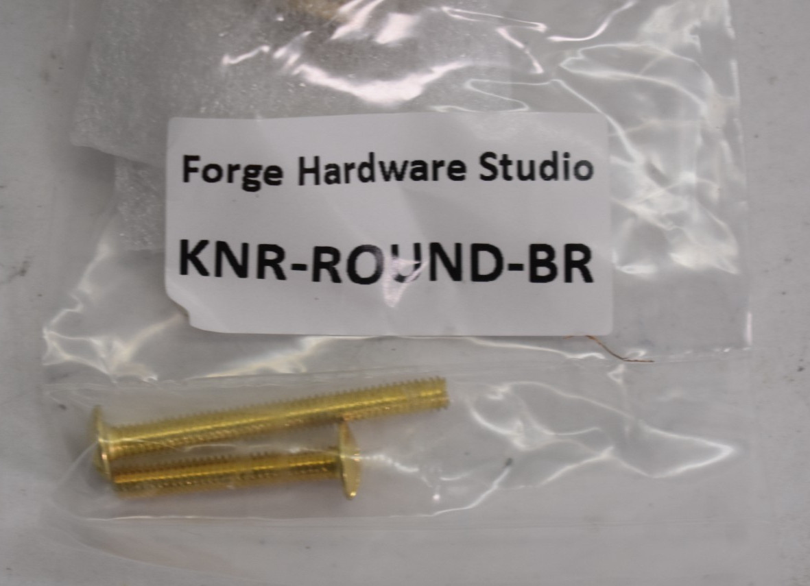 Forge Hardware Studio KNR-ROUND-BR Round Knob Satin Brass Lot of 3 gallery