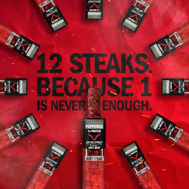 Jack Link's Peppered Beef Jerky Steaks - Ready 12 Ounce (Pack of 1), No Color gallery