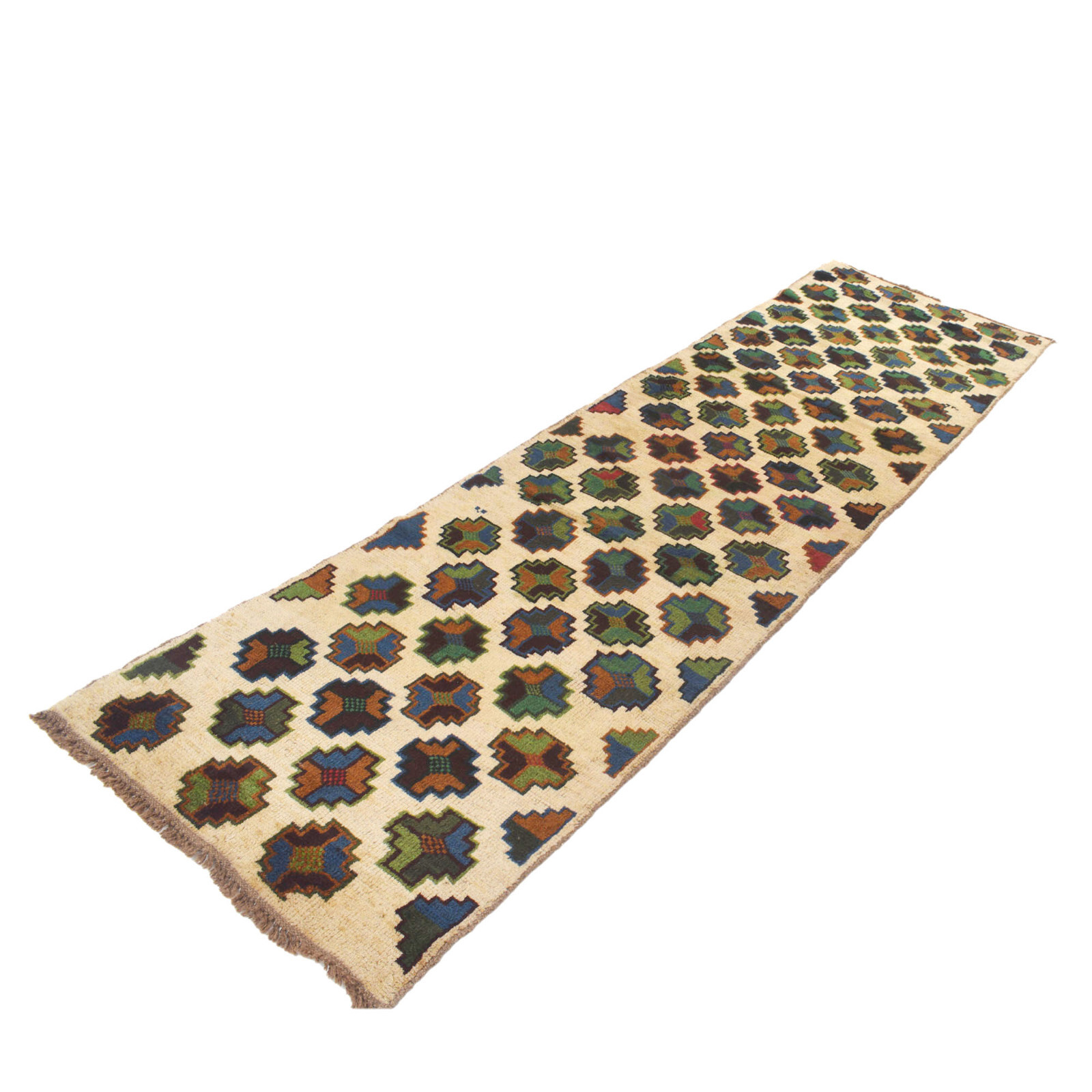 Handmade Afghan Runner Rug 2ft 6in x 9ft 8in - Wool Traditional Carpet B19309 gallery