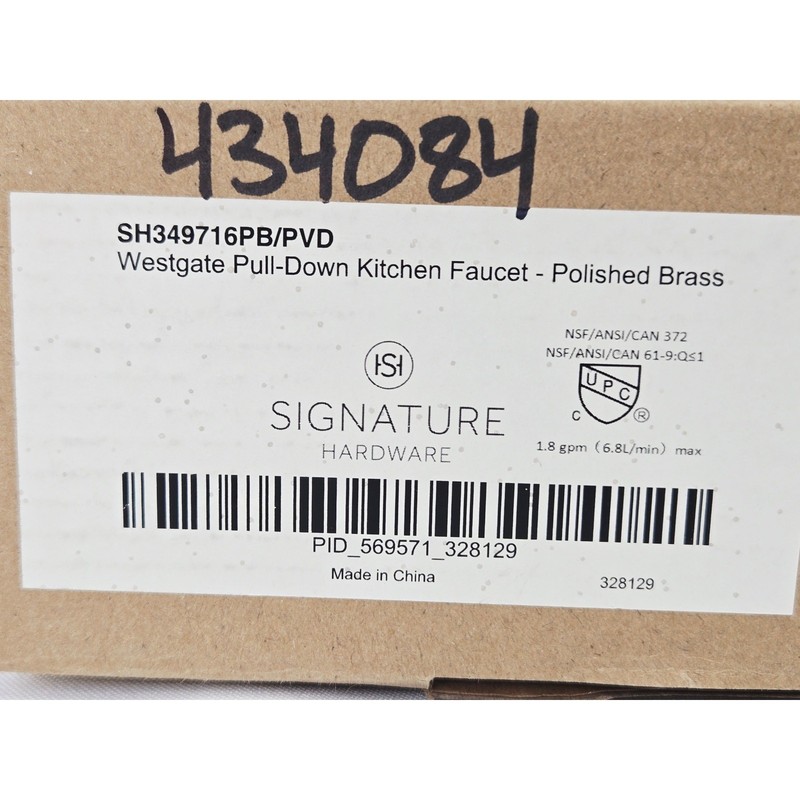 Signature Hardware 434084 Southgate Pull-Down Kitchen Faucet - Polished Brass gallery