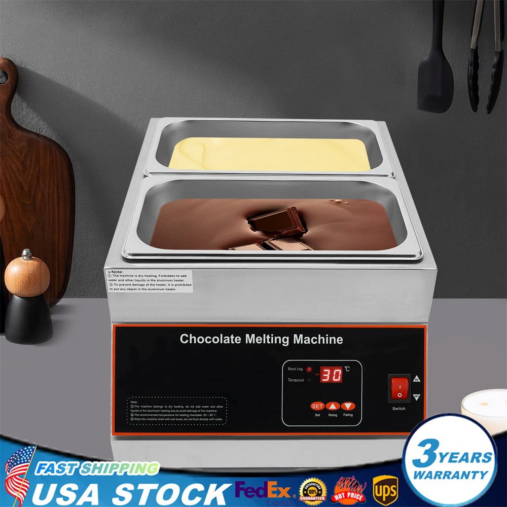 Commercial Chocolate Fountain Professional 2 Pots Melting Machine 12kg/26.46lbs gallery