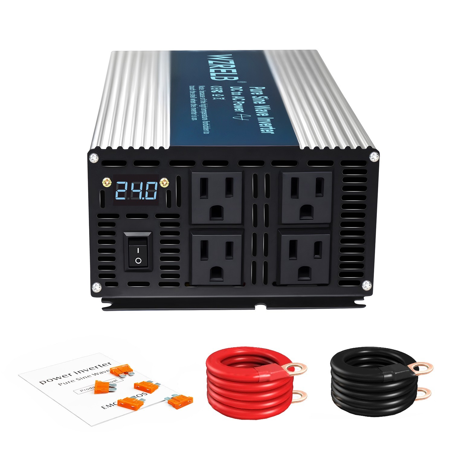 2000W Pure Sine Wave Power Inverter 24V to 110V/120V DC to AC60HZ camping rv new gallery